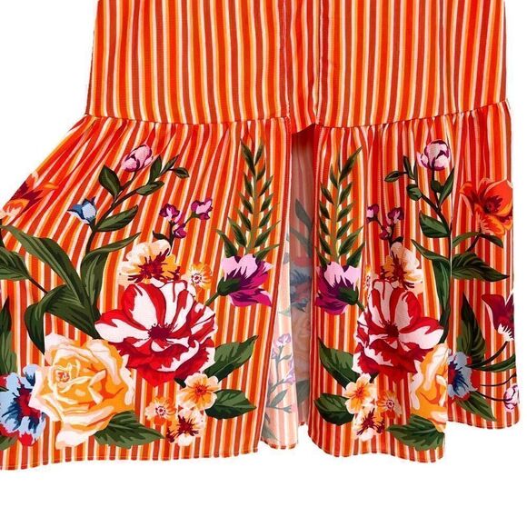 Tropical Stripes and Floral Maxi Dress - Picture 5 of 9